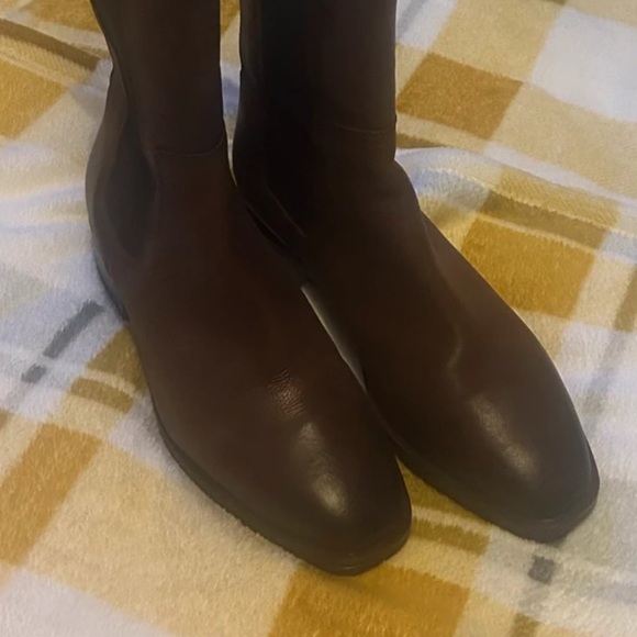 Clarks Brown Heeled Boots - Picture 2 of 5